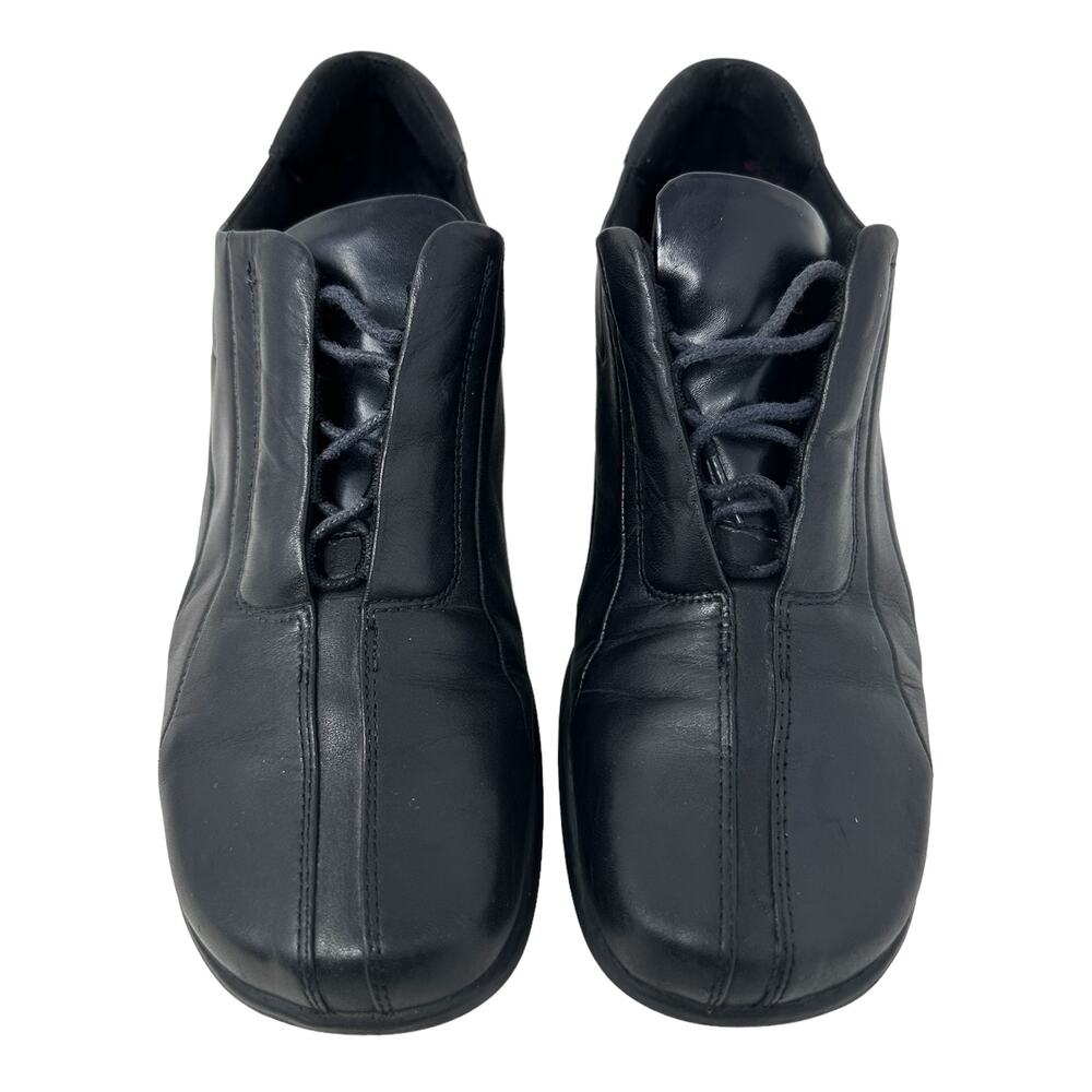 Westies VTG 90s Black Leather Lace Up Oxford Shoes Women 6.5 Minimalist Comfort